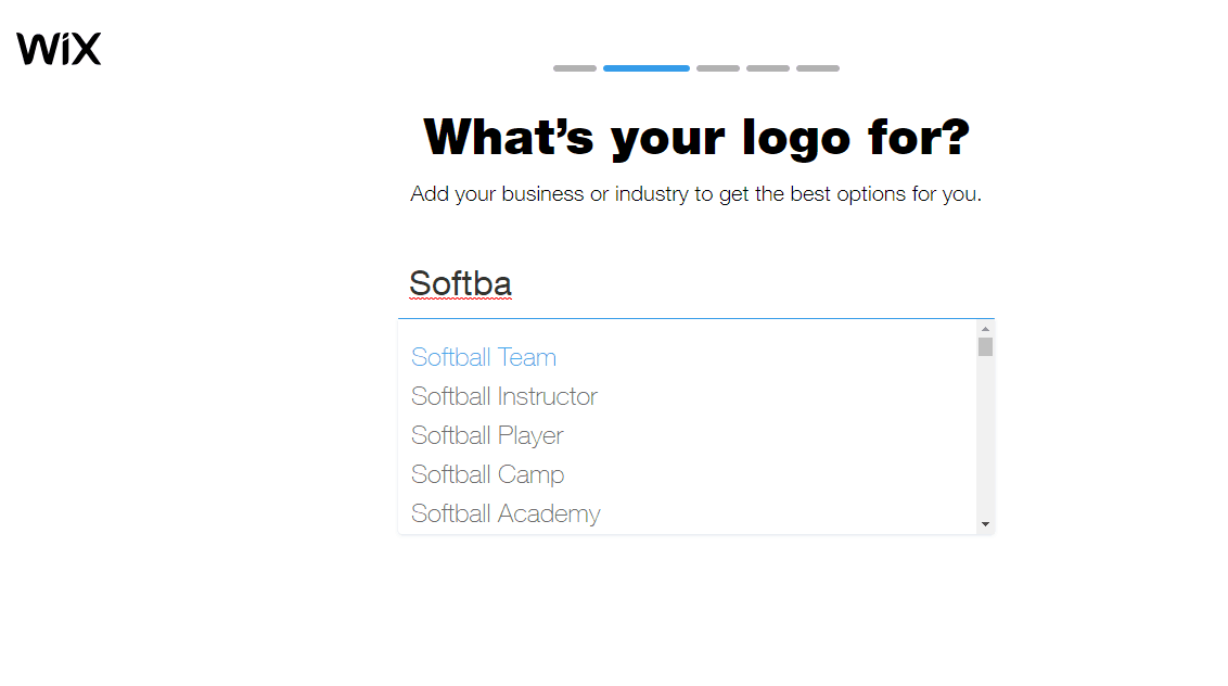 Captura de pantalla de Wix Logo Maker: ¿para qué es su logotipo?